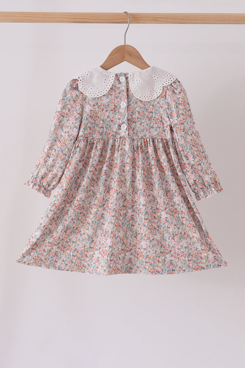Floral smocked lace dress - Aaria Tees Aaria Tees