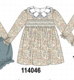 Floral smocked lace dress Aaria Tees