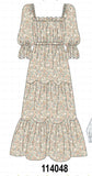 Floral print tiered mom dress Aaria Tees