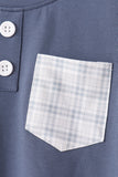 Teal pocket plaid pants set - Aaria Tees Aaria Tees