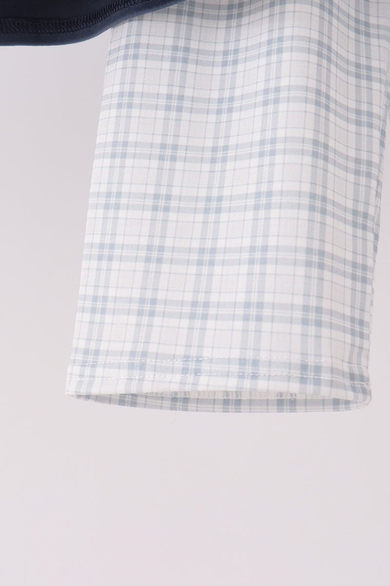 Teal pocket plaid pants set - Aaria Tees Aaria Tees