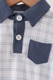 Teal pocket plaid bubble - Aaria Tees Aaria Tees