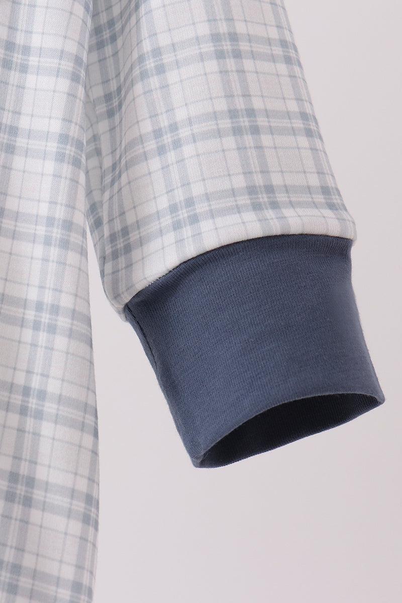 Teal pocket plaid bubble - Aaria Tees Aaria Tees