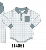Teal pocket plaid bubble Aaria Tees
