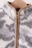 Grey camouflage fleece jacket Aaria Tees