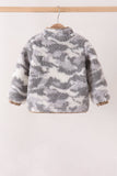Grey camouflage fleece jacket Aaria Tees