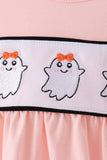 Pink Ghost Embroidery Ruffle Bubble - Aaria Tees Aaria Tees