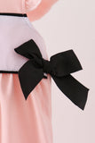 Pink Ghost Embroidery Ruffle Bubble - Aaria Tees Aaria Tees