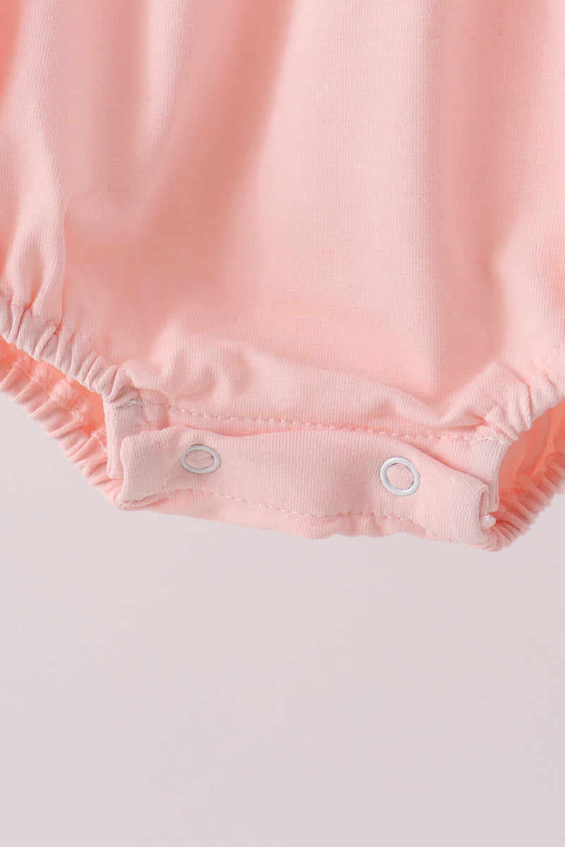Pink Ghost Embroidery Ruffle Bubble - Aaria Tees Aaria Tees