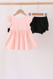 Pink Ghost Embroidery Ruffle Bloomer Set - Aaria Tees Aaria Tees