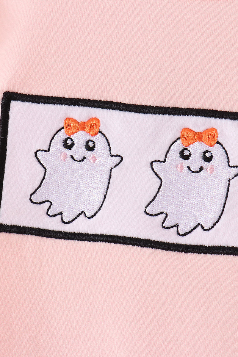 Pink Ghost Embroidery Ruffle Skorts Set - Aaria Tees Aaria Tees