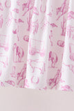 Pink Cowboy boots Smocked Bloomer Set Aaria Tees
