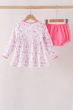 Pink Cowboy boots Smocked Bloomer Set Aaria Tees