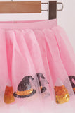 Pink candy sequin tutu skirts Aaria Tees
