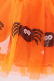 Orange spider sequin tutu skirts Aaria Tees