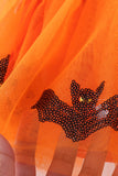 Orange pumpkin bat sequin tutu skirts Aaria Tees