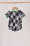 Black car embroidery checkered bubble Aaria Tees
