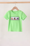 Green car embroidery top Aaria Tees
