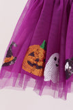 Purple pumpkin ghost sequin tutu skirts Aaria Tees