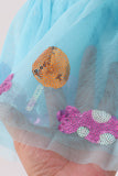 Blue sweet sequin tutu skirts Aaria Tees