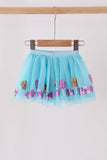 Blue sweet sequin tutu skirts Aaria Tees