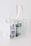 White clear waterproof beach travel bag - Aaria Tees Aaria Tees