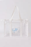 White clear waterproof beach travel bag - Aaria Tees Aaria Tees