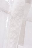 White clear waterproof beach travel bag - Aaria Tees Aaria Tees