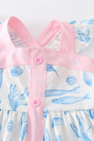 Marine creature print dress mom & me - Aaria Tees Aaria Tees