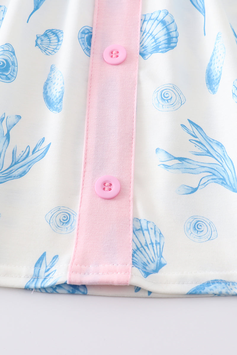 Marine creature print dress mom & me - Aaria Tees Aaria Tees