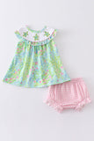 Green Turtle Embroidered Bloomer Set Aaria Tees