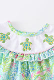 Green Turtle Embroidered Bloomer Set Aaria Tees