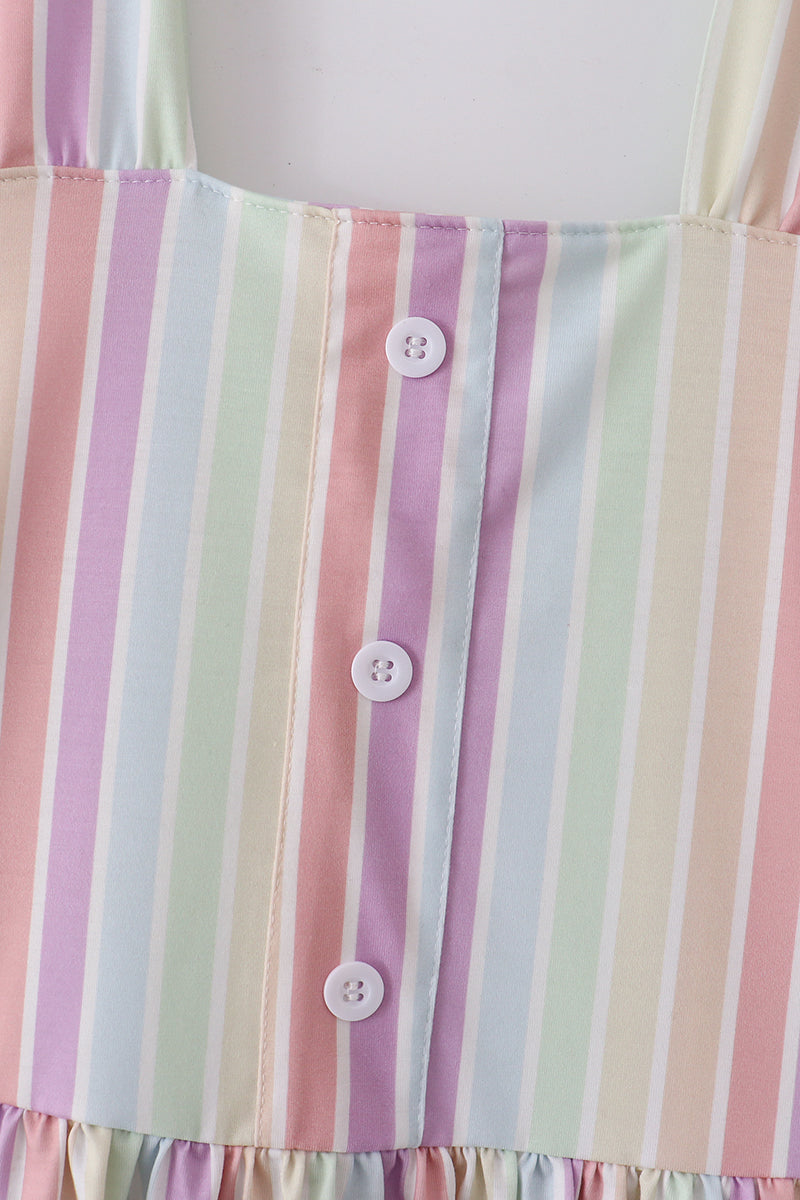 Multicolored stripe women dress - Aaria Tees Aaria Tees