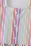 Multicolored stripe women dress - Aaria Tees Aaria Tees