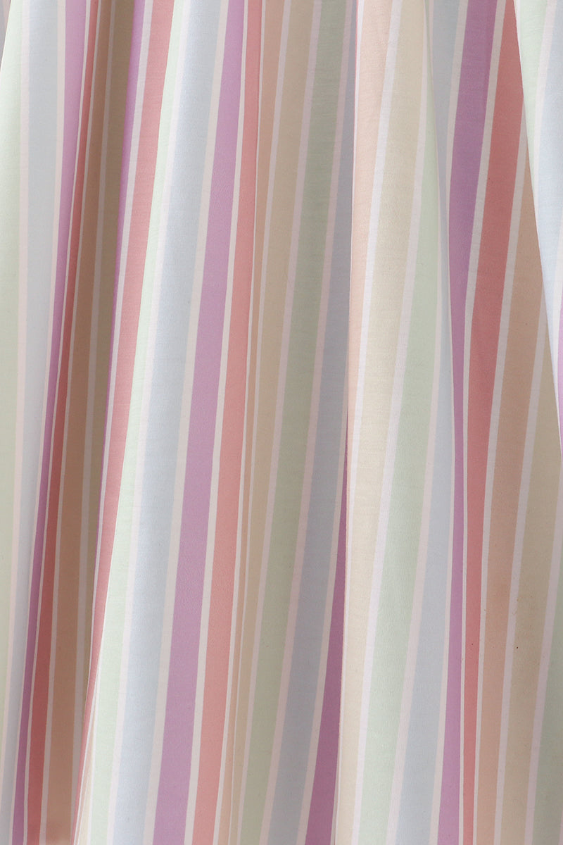 Multicolored stripe women dress - Aaria Tees Aaria Tees