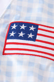 Patriotic plaid flag embroidery woman bikini swim cover up - Aaria Tees Aaria Tees
