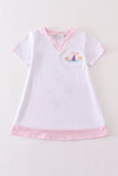 White mermaid embroidery cover up mom & me - Aaria Tees Aaria Tees