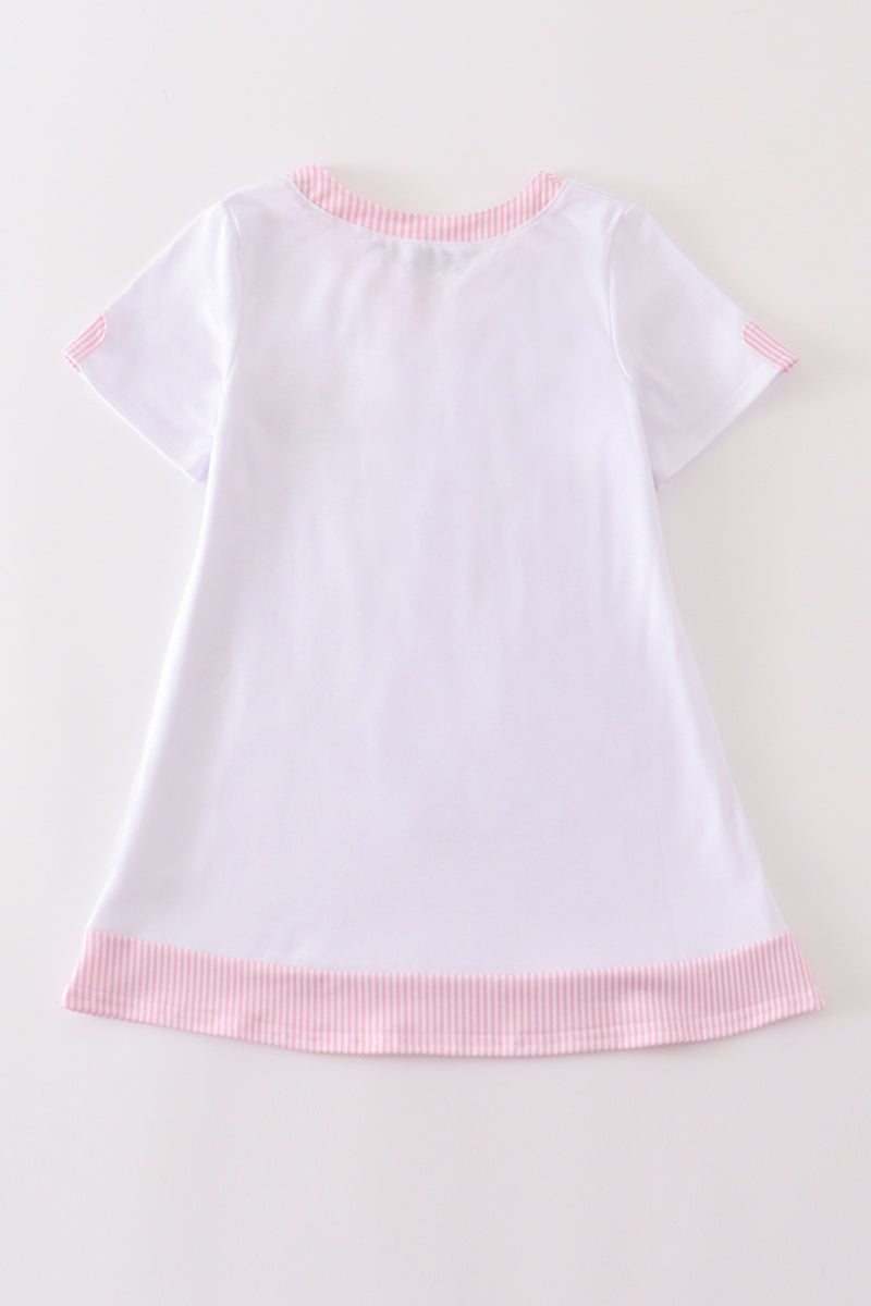 White mermaid embroidery cover up mom & me - Aaria Tees Aaria Tees