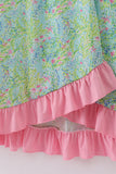 Meadow breeze print adult ruffle dress - Aaria Tees Aaria Tees