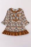 Halloween camouflage applique ruffle dress - Aaria Tees Aaria Tees