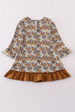 Halloween camouflage applique ruffle dress - Aaria Tees Aaria Tees