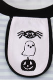 Blue Halloween spider embroidery stripe pants set - Aaria Tees Aaria Tees