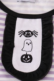 Purple Halloween spider embroidery stripe pants set - Aaria Tees Aaria Tees