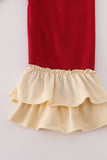 Wheat embridery ruffle pants set - Aaria Tees Aaria Tees