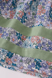 Blue floral pumpkin embroidery ruffle bloomer set - Aaria Tees Aaria Tees