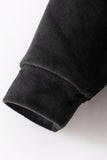 Black velvet blessed embroidery mom&me sweatshirt - Aaria Tees Aaria Tees