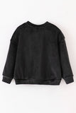 Black velvet blessed embroidery mom&me sweatshirt - Aaria Tees Aaria Tees