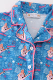 Blue music fan women pajamas set Aaria Tees