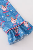 Blue music fan women pajamas set Aaria Tees
