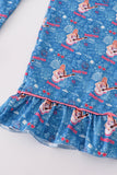 Blue music fan women pajamas set Aaria Tees